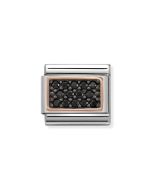 Composable Rose Gold Pave z czarnymi cyrkoniami 430313/03