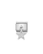 Composable Silver Charms Brokatowa gwiazdka 331805/02