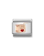 Composable Rose Gold Soczek z serduszkiem i napisem Love 100% 430202/09