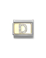 Nomination Composable Gold 18K brokatowa litera "D" 030291/04