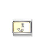 Nomination Composable Gold 18K brokatowa  litera "J" 030291/10