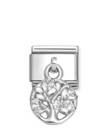 Nomination Composable Silver Charms Drzewko życia z białymi cyrkoniami 331800/27