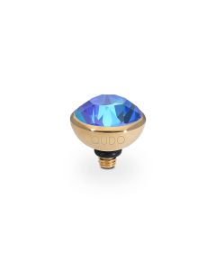 Wkręcany top QUDO Bottone crystal royal blue delite złoty 100004/47-4654