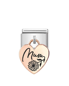 Composable Rose Gold 9K Serce z napisem Mum (Mama) 431803/03