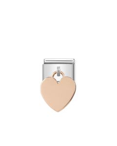 Composable Rose Gold Charms serce 431801/02