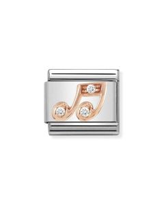 Composable Rose Gold Nutka z cyrkoniami 430305/25