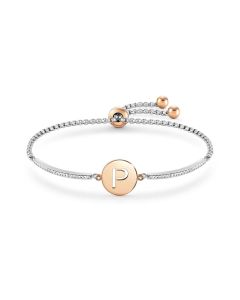 Bransoletka Nomination Italy Milleluci litera "P" rosegold 028007/016