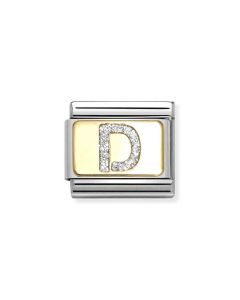 Nomination Composable Gold 18K brokatowa litera "D" 030291/04