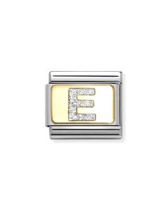 Nomination Composable Gold 18K brokatowa litera "E" 030291/05