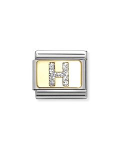 Nomination Composable Gold 18K brokatowa litera "H" 030291/08