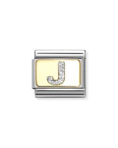 Nomination Composable Gold 18K brokatowa  litera "J" 030291/10