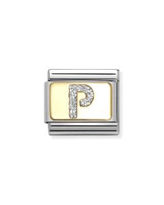 Nomination Composable Gold 18K brokatowa litera "P" 030291/16