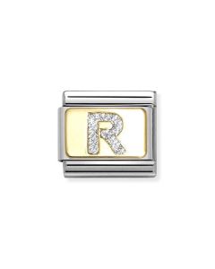 Nomination Composable Gold 18K brokatowa litera "R" 030291/18