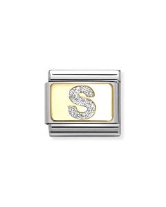 Nomination Composable Gold 18K brokatowa litera "S" 030291/19