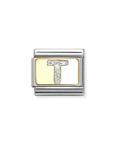 Nomination Composable Gold 18K brokatowa  litera "T" 030291/20