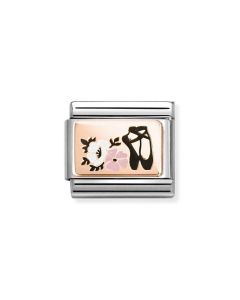 Nomination Composable Rose Gold 9K baleriny z kwiatami 430204/05